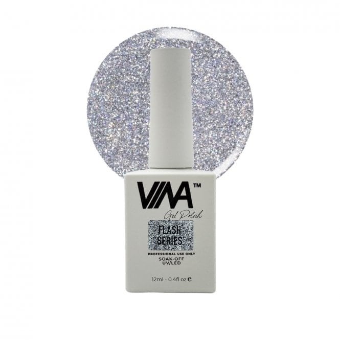 VINA FLASH SERIES GEL COLOUR 12ML - SILVER HOLO