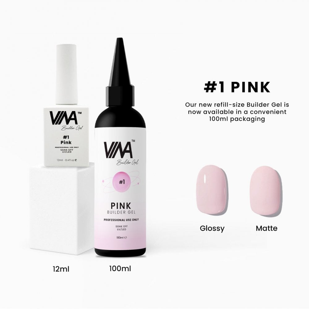 VINA BUILDER GEL 100ML - #1 (PINK)